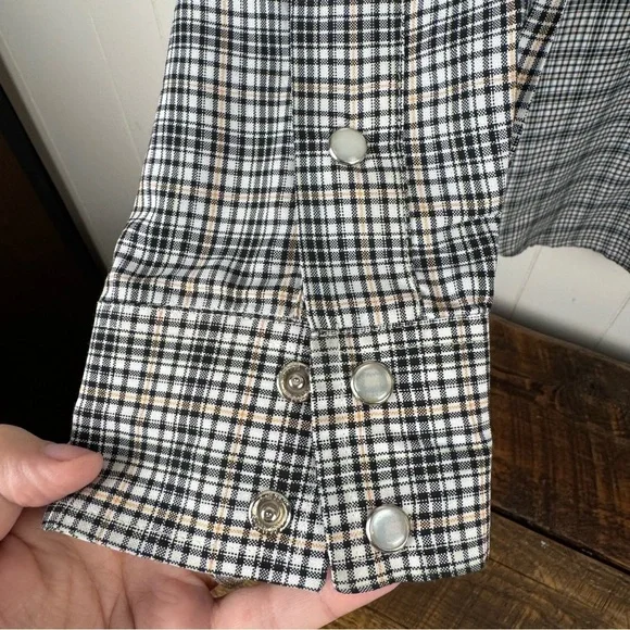 Vintage Crazy Cowboy Western Plaid Shirt with Pearl Snaps - Picture 5 of 8